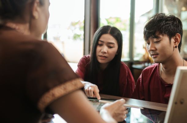 A couple getting ready for a relaxing Houston Thai massage
