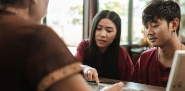 A couple getting ready for a relaxing Houston Thai massage